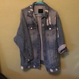 Love Tree long style jean jacket